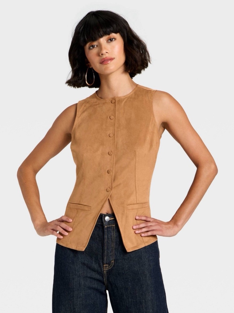 Universal Thread Women's Faux Suede Vest Size XXL